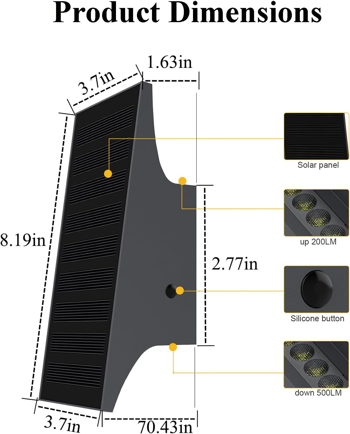 WL-42 Two Sided Wall Solar Light